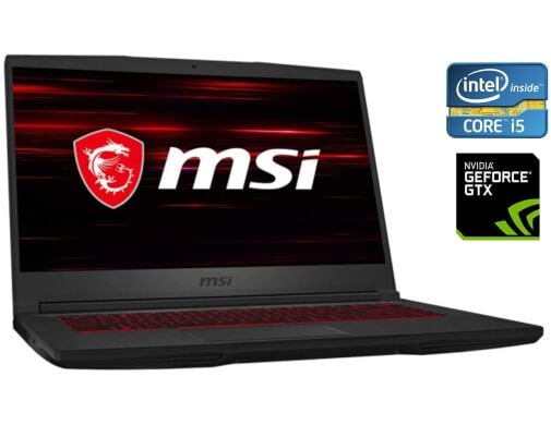 Игровой ноутбук MSI GF63 Thin 11SC / 15.6" (1920x1080) IPS / Intel Core i5-11400H (6 (12) ядер по 2.7 - 4.5 GHz) / 16 GB DDR4 / 512 GB SSD / nVidia GeForce GTX 1650 Max-Q, 4 GB GDDR6, 128-bit / WebCam / Win 10 Home
