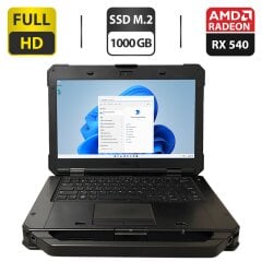 Захищений ноутбук Dell Latitude 5424 Rugged / 14" (1920x1080) IPS  / Intel Core i5-8350U (4 (8) ядра по 1.7 - 3.6 GHz) / 32 GB DDR4 / 1000 GB SSD M.2 / AMD Radeon RX 540, 4 GB GDDR5, 128-bit / WebCam / Два АКБ