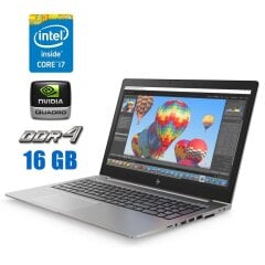 Мобільна робоча станція HP ZBook 15 G5 / 15.6" (1920x1080) IPS / Intel Core i7-8750H (6 (12) ядра по 2.2 - 4.1 GHz) / 16 GB DDR4 / 480 GB SSD / nVidia Quadro P2000, 4 GB GDDR5, 128-bit / WebCam