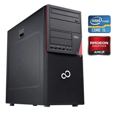 Ігровий ПК Fujitsu Esprimo P920 E85+ Tower / Intel Core i5-4570 (4 ядра по 3.2 - 3.6 GHz) / 16 GB DDR3 / 240 GB SSD + 500 GB HDD / AMD Radeon RX 550, 4 GB GDDR5, 128-bit / DVD-RW