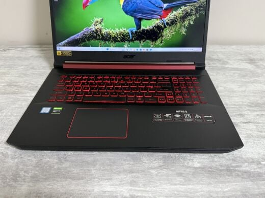 Игровой ноутбук Б-класс Acer Nitro AN517-51-56YW / 17.3" (1920x1080) IPS / Intel Core i5-9300H (4 (8) ядра по 2.4 - 4.1 GHz) / 32 GB DDR4 / 512 GB SSD / nVidia GeForce GTX 1650, 4 GB GDDR5, 128-bit / WebCam / Win 11 Home