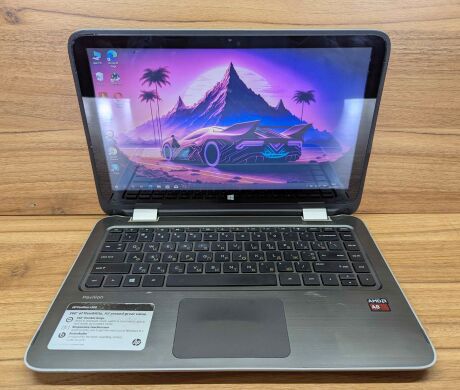 Ноутбук Б-клас HP Pavilion x360 13-a010nr / 13.3" (1366x768) TN / AMD A8-6410 (4 ядра по 2.4 GHz) / 8 GB DDR3 / 240 GB SSD / AMD Radeon R5 Graphics / WebCam / Windows 10