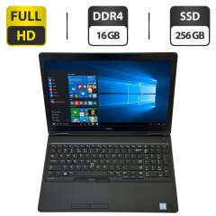 Ноутбук Dell Latitude 5580 / 15.6" (1920x1080) IPS / Intel Core i5-6200U (2 (4) ядра по 2.3 - 2.8 GHz) / 16 GB DDR4 / 256 GB SSD / Intel HD Graphics 520 / WebCam / Windows 10 Pro