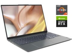 Ігровий ноутбук Lenovo Ideapad Slim 7 16ARH7 / 16" (2560x1600) IPS Touch / AMD Ryzen 7 6800HS (8 (16) ядер по 3.2 - 4.7 GHz) / 16 GB DDR4 / 512 GB SSD / nVidia GeForce RTX 3050, 4 GB GDDR6, 128-bit / WebCam