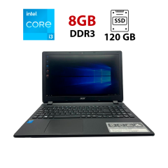 Ноутбук Acer Aspire ES1-571 / 15.6" (1920x1080) TN / Intel Core i3-5005U (2 (4) ядра по 2.0 GHz) / 8 GB DDR3 / 120 GB SSD / Intel HD Graphics 5500/ WebCam