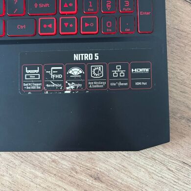 Игровой ноутбук Б-класс Acer Nitro 5 AN515-54 / 15.6" (1920x1080) IPS / Intel Core i5-9300H (4 (8) ядра по 2.4 - 4.1 GHz) / 16 GB DDR4 / 512 GB SSD NVMe / nVidia GeForce RTX 2060, 6 GB GDDR6, 192-bit / WebCam Игровой ноутбук Б-класс Acer Nitro 5 AN515-54 / 15.6" (1920x1080) IPS / Intel Core i5-9300H (4 (8) ядра по 2.4 - 4.1 GHz) / 16 GB DDR4 / 512 GB SSD NVMe / nVidia GeForce RTX 2060, 6 GB GDDR6, 192-bit / WebCam