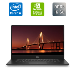 Ігровий ноутбук Dell XPS 15 7590 / 15.6" (1920x1080) IPS / Intel Core i7-9750H (6 (12) ядер по 2.6 - 4.5 GHz) / 16 GB DDR4 / 512 GB SSD / nVidia GeForce GTX 1650, 4 GB GDDR6, 128-bit / HDMI / WebCam