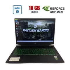 Игровой ноутбук Б-класс HP Pavilion Gaming 16-a0032dx / 16" (1920x1080) IPS / Intel Core i5-10300H (4 (8) ядер по 2.50 - 4.5 GHz) / 16 GB DDR4 / 512 GB SSD / nVidia GeForce GTX 1660 Ti Max-Q, 6 GB GDDR6, 192-bit / WebCam