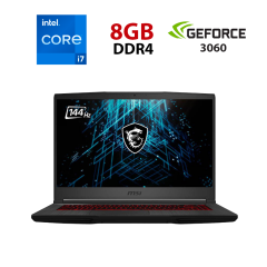 Игровой ноутбук MSI GF65 Thin 10UE-429NEU / 15.6" (1920x1080) IPS / Intel Core i7-10750H (6 (12) ядер по 2.6 - 5.0 GHz) / 8 GB DDR4 / 240 GB SSD / nVidia GeForce RTX 3060, 6 GB GDDR6, 192-bit / WebCam