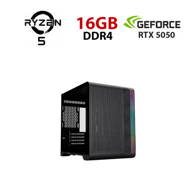 Ігровий ПК STALKER (VT5 Black) Tower / AMD Ryzen 5 5500 (6 (12) ядер по 3.6 - 4.2 GHz) / 16 GB DDR4 / 256 GB SSD + 1000 GB HDD / nVidia GeForce RTX 5050, 8 GB GDDR7, 128-bit Ігровий ПК STALKER (VT5 Black) Tower / AMD Ryzen 5 5500 (6 (12) ядер по 3.6 - 4.2 GHz) / 16 GB DDR4 / 256 GB SSD + 1000 GB HDD / nVidia GeForce RTX 5050, 8 GB GDDR7, 128-bit