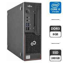 Компьютер Fujitsu Esprimo C710 SFF / Intel Core i5-3470 (4 ядра по 3.2 - 3.6 GHz) / 8 GB DDR3 / 240 GB SSD / Intel HD Graphics 2500