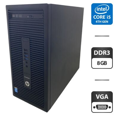 Комп'ютер HP EliteDesk 700 G1 Tower / Intel Core i5-4590 (4 ядра по 3.0 - 3.7 GHz) / 8 GB DDR3 / 250 GB HDD / Intel HD Graphics 4600 / DVD-ROM Комп'ютер HP EliteDesk 700 G1 Tower / Intel Core i5-4590 (4 ядра по 3.0 - 3.7 GHz) / 8 GB DDR3 / 250 GB HDD / Intel HD Graphics 4600 / DVD-ROM