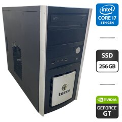 Компьютер Terra Tower / Intel Core i7-3770 (4 (8) ядра по 3.4 - 3.9 GHz) / 16 GB DDR3 / 256 GB SSD / nVidia GeForce GT 640, 2 GB GDDR3, 128-bit / DVD-ROM