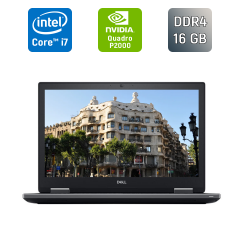 Мобільна робоча станція Б-клас Dell Precision 7530 / 15.6" (3840x2160) IPS / Intel Core i7-8850H (6 (12) ядра по 2.6 - 4.3 GHz) / 16 GB DDR4 / 512 GB SSD / nVidia Quadro P2000, 4 GB GDDR5, 128-bit / HDMI / WebCam