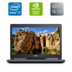 Мобильная рабочая станция Dell Precision 7520 / 15.6" (1920x1080) IPS / Intel Core i7-7820HQ (4 (8) ядра по 2.9 - 3.9 GHz) / 16 GB DDR4 / 512 GB SSD / nVidia Quadro M1200, 4 GB GDDR5, 256-bit / HDMI