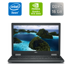Мобільна робоча станція Dell Precision 7540 / 15.6" (1920x1080) IPS / Intel Xeon E-2276M (6 (12) ядер по 2.8 - 4.7 GHz) / 16 GB DDR4 / 512 GB SSD / nVidia Quadro RTX 3000, 6 GB GDDR6, 192-bit / HDMI / WebCam