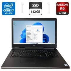 Мобильная рабочая станция Dell Precision 7710 / 17.3" (1920x1080) IPS / Intel Core i7-6820HQ (4 (8) ядра по 2.7 - 3.6 GHz) / 16 GB DDR4 / 512 GB SSD / AMD Radeon R9 M375X, 2 GB GDDR5, 128-bit / WebCam