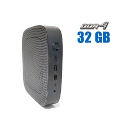 Неттоп HP t640 Thin Client USFF / AMD Ryzen R1505G (2 (4) ядра по 2.4 - 3.3 GHz) / 32 GB DDR4 / 256 GB SSD M.2 / AMD Picaso Graphics / 45W / Win 10 Pro