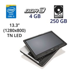 Ноутбук-трансформер Fujitsu LifeBook T901 / 13.3" (1280x800) TN LED / Intel Core i5 2 Generation M / 4 GB DDR3 / 250 GB HDD / WebCam / USB 3.0 / HDMI / Com Port (IEEE 1394)