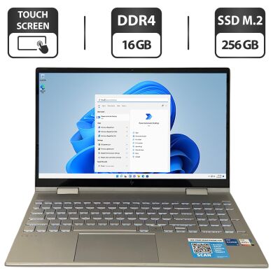 Ноутбук-трансформер HP Envy x360 15m-ed1013dx / 15.6" (1920x1080) IPS Touch / Intel Core i5-1135G7 (4 (8) ядра по 2.4 - 4.2 GHz) / 16 GB DDR4 / 256 GB SSD M.2 / Intel Iris X Graphics / WebCam