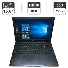 Ноутбук Б-класс Dell Inspiron 3593 / 15.6" (1366x768) TN / Intel Core i5-1035G1 (4 (8) ядра по 1.0 - 3.6 GHz) / 8 GB DDR4 / 256 GB SSD / Intel UHD Graphics / WebCam / Windows 10 лицензия