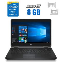 Ноутбук Б-класс Dell Latitude E5440 / 14" (1366x768) TN / Intel Core i5-4300U (2 (4) ядра по 1.9 - 2.9 GHz) / 8 GB DDR3 / 250 GB SSD / Intel HD Graphics 4400 / WebCam