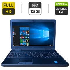 Ноутбук Б-клас Dell Latitude E5540 / 15.6" (1920x1080) TN / Intel Core i5-4310U (2 (4) ядра по 2.0 - 3.0 GHz) / 8 GB DDR3 / 128 GB SSD / nVidia GeForce GT 720M, 2 GB GDDR3, 64-bit / WebCam / DVD-ROM