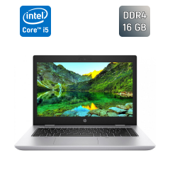 Ноутбук Б-класс HP ProBook 640 G5 / 14" (1920x1080) IPS / Intel Core i5-8265U (4 (8) ядра по 1.6 - 3.9 GHz) / 16 GB DDR4 / 480 GB SSD / Intel UHD Graphics 620 / TouchID / WebCam / Windows 10