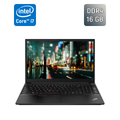 Ноутбук Б-класс Lenovo ThinkPad E15 / 15.6" (1920x1080) IPS / Intel Core i7-10510U (4 (8) ядра по 1.8 - 4.9 GHz) / 16 GB DDR4 / 512 GB SSD / Intel UHD Graphics / WebCam / HDMI / Windows 10