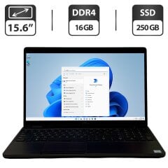 Ноутбук Dell Latitude 5500 / 15.6" (1366x768) TN / Intel Core i5-8265U (4 (8) ядра по 1.6 - 3.9 GHz) / 16 GB DDR4 / 250 GB SSD / Intel UHD Graphics / WebCam / Windows 11 Pro