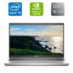 Ноутбук Dell Latitude 5521 / 15.6" (1920x1080) IPS / Intel Core i5-11500H (6 (12) ядер по 2.4 - 4.6 GHz) / 16 GB DDR4 / 512 GB SSD / nVidia GeForce MX450, 2 GB GDDR5, 64-bit / HDMI / WebCam
