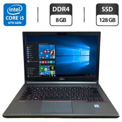 Ноутбук Fujitsu LifeBook E746 / 14" (1366x768) TN / Intel Core i5-6200U (2 (4) ядра по 2.3 - 2.8 GHz) / 8 GB DDR4 / 128 GB SSD / Intel HD Graphics 520 / WebCam / VGA