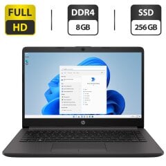 Ноутбук HP 240 G8 / 14" (1920x1080) IPS / Intel Core i7-1065G7 (4 (8) ядра по 1.3 - 3.9 GHz) / 8 GB DDR4 / 256 GB SSD / Intel Iris Plus Graphics / WebCam