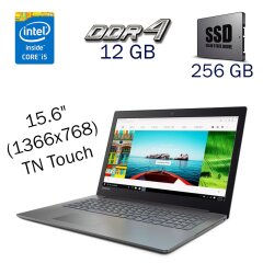 Ноутбук Lenovo Ideapad 320-15IKB / 15.6" (1366x768) TN Touch / Intel Core i5-8250U (4 (8) ядра по 1.6 - 3.4 GHz) / 12 GB DDR4 / 256 GB SSD / Intel UHD Graphics 620 / WebCam + Бездротова мишка