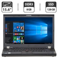 Ноутбук Lenovo ThinkPad T510 / 15.6" (1600x900) TN / Intel Core i5-520M (2 (4) ядра по 2.4 - 2.93 GHz) / 8 GB DDR3 / 128 GB SSD / Intel HD Graphics / WebCam / DVD-ROM / VGA