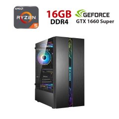 Новый игровой ПК Forsage Runa (2E-G2107) Tower / AMD Ryzen 5 5500 (6 (12) ядер по 3.6 - 4.2 GHz) / 16 GB DDR4 / 480 GB SSD / nVidia GeForce GTX 1660 Super, 6 GB GDDR6, 192-bit