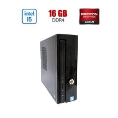 ПК HP Slimline 270-P043W SFF / Intel Core i5-7600 (4 (4) ядер по 3.5 - 4.1 GHz) / 16 GB DDR4 / 512 GB SSD / AMD Radeon RX 550, 4 GB GDDR5, 128-bit / Win10 Lic