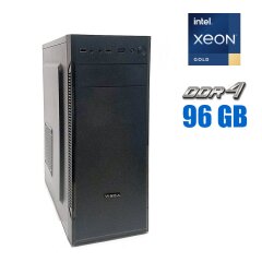 Сервер Vinga CS115-450W Tower / 2x Intel Xeon Gold 6126 (12 (24) ядра по 2.6 - 3.7 GHz) / 96 GB DDR4 / 256 GB SSD M.2