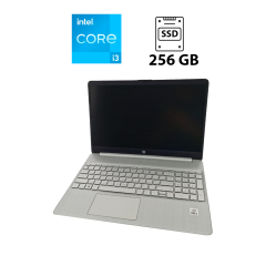 Ультрабук Б-класс HP 15S / 15.6" (1920x1080) TN / Intel Core i3-1005G1 (2 (4) ядра по 1.2 - 3.4 GHz) / 8 GB DDR4 / 256 GB SSD / Intel UHD Graphics / WebCam / Win 10 Pro