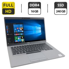 Ультрабук Dell Latitude 5410 / 14" (1920x1080) IPS / Intel Core i5-10210U (4 (8) ядра по 1.6 - 4.2 GHz) / 16 GB DDR4 / 240 GB SSD / Intel UHD Graphics / WebCam