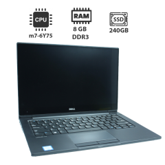 Ультрабук Dell Latitude 7370 / 13.3" (3200x1800) IPS Touch / Intel Core m7-6Y75 (2 (4) ядра по 1.2 - 3.1 GHz) / 8 GB DDR3 / 240 GB SSD / Intel HD Graphics 515 / WebCam