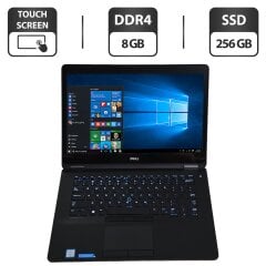 Ультрабук Dell Latitude E7470 / 14" (2560x1440) IPS Touch / Intel Core i5-6200U (2 (4) ядра по 2.3 - 2.8 GHz) / 8 GB DDR4 / 256 GB SSD / Intel HD Graphics 520 / WebCam