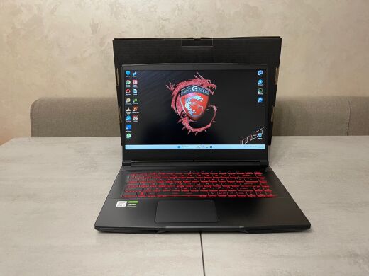 Игровой ноутбук MSI Thin 15 GF63 10SC-035US / 15.6" (1920x1080) IPS / Intel Core i5-10300H (4 (8) ядра по 2.5 - 4.5 GHz) / 16 GB DDR4 / 256 GB SSD M.2 + 500 GB HDD / nVidia GeForce GTX 1650 Max-Q, 4 GB GDDR5, 128-bit / WebCam