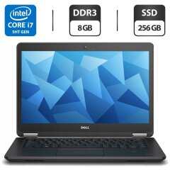 Ультрабук Б-клас Dell Latitude E7450 / 14" (1920x1080) IPS / Intel Core i7-5600U (2 (4) ядра по 2.6 - 3.2 GHz) / 8 GB DDR3 / 256 GB SSD / Intel HD Graphics 5500 / WebCam / HDMI