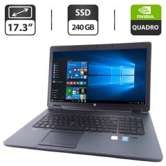Мобильная рабочая станция HP ZBook 17 G2 / 17.3" (1600x900) TN / Intel Core i5-4200M (2 (4) ядра по 2.5 - 3.1 GHz) / 16 GB DDR3 / 240 GB SSD / nVidia Quadro K1100M, 2 GB GDDR5, 128-bit / WebCam / DVD-ROM