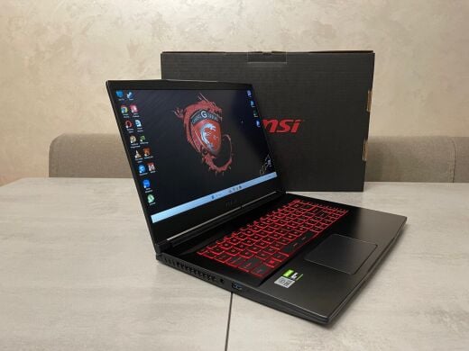 Игровой ноутбук MSI Thin 15 GF63 10SC-035US / 15.6" (1920x1080) IPS / Intel Core i5-10300H (4 (8) ядра по 2.5 - 4.5 GHz) / 16 GB DDR4 / 256 GB SSD M.2 + 500 GB HDD / nVidia GeForce GTX 1650 Max-Q, 4 GB GDDR5, 128-bit / WebCam