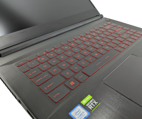 Ігровий ноутбук MSI GF65 Thin 10SDR / 15.6" (1920x1080) IPS / Intel Core i7-10750H (6 (12) ядер по 2.6 - 5.0 GHz) / 16 GB DDR4 / 240 GB SSD / nVidia GeForce GTX 1660 Ti, 6 GB GDDR6, 192-bit / WebCam