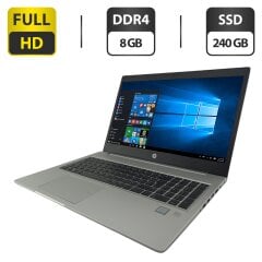 Ноутбук HP ProBook 450 G6 / 15.6" (1920x1080) IPS / Intel Core i5-8265U (4 (8) ядра по 1.6 - 3.9 GHz) / 8 GB DDR4 / 240 GB SSD / Intel UHD Graphics / WebCam