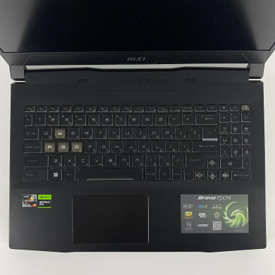 Игровой ноутбук MSI Bravo 15 C7VE / 15.6" (1920x1080) IPS / AMD Ryzen 5 7535HS (6 (12) ядер по 3.3 - 4.55 GHz) / 16 GB DDR5 / 512 GB SSD / nVidia GeForce RTX 4050, 6 GB GDDR6, 96-bit / WebCam