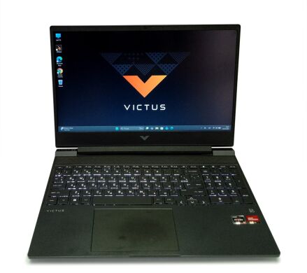 Игровой ноутбук Б-класс HP Victus Gaming 15-fb / 15.6" (1920x1080) IPS / AMD Ryzen 5 5600H (6 (12) ядра по 3.3 - 4.2 GHz) / 16 GB DDR4 / 512 GB SSD NVMe / AMD Radeon RX 6500M, 4 GB GDDR6, 64-bit / WebCam